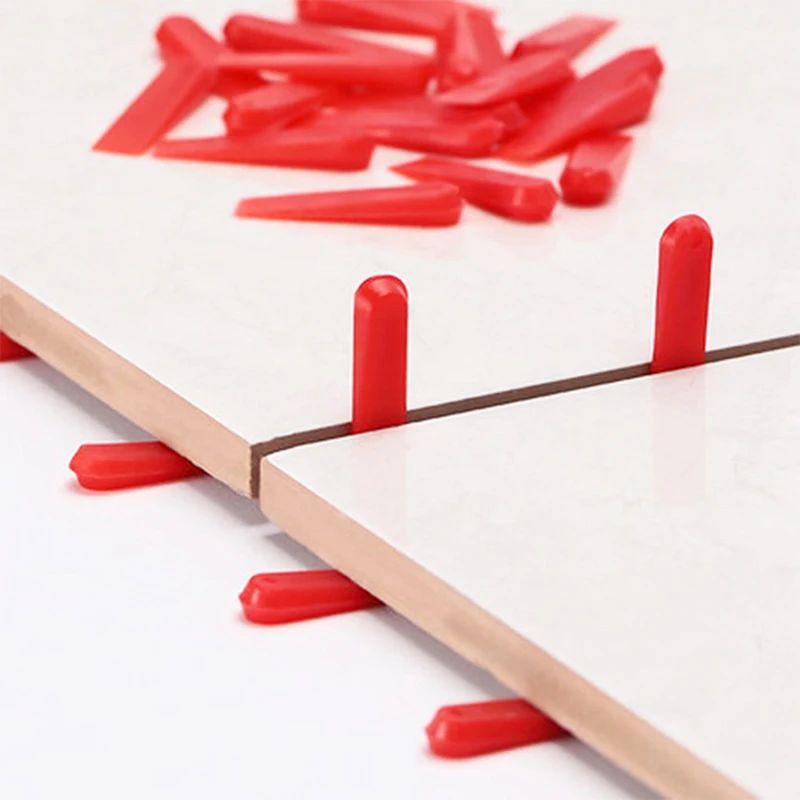 Red Wedges Ceramic Tile Leveling Gasket System Tiling Floor Wall Carrelage Tools Spacers Locator Leveler Level 100pcs