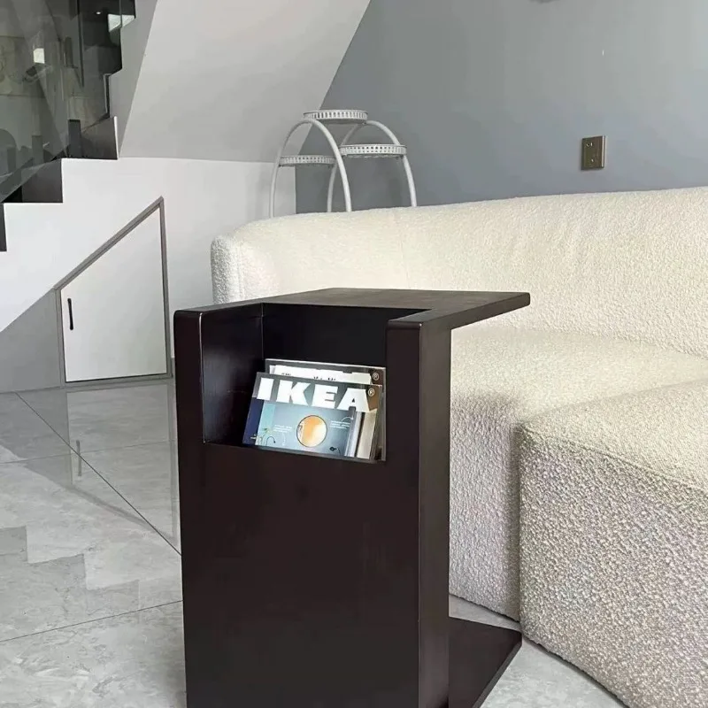 طاولة جانبية من خشب المطاط الإيطالي، طاولة قهوة صغ...