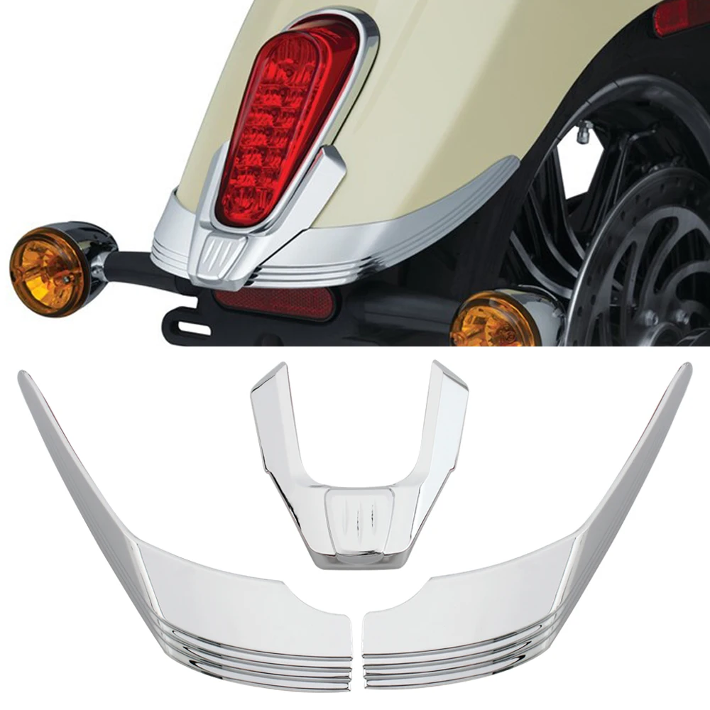 Accessorio Moto Decorativo Cromato Parafango Posteriore Trim Trailing Edge Tip End Accent Trim Cover Per Indian Scout Sixty 2015-2023