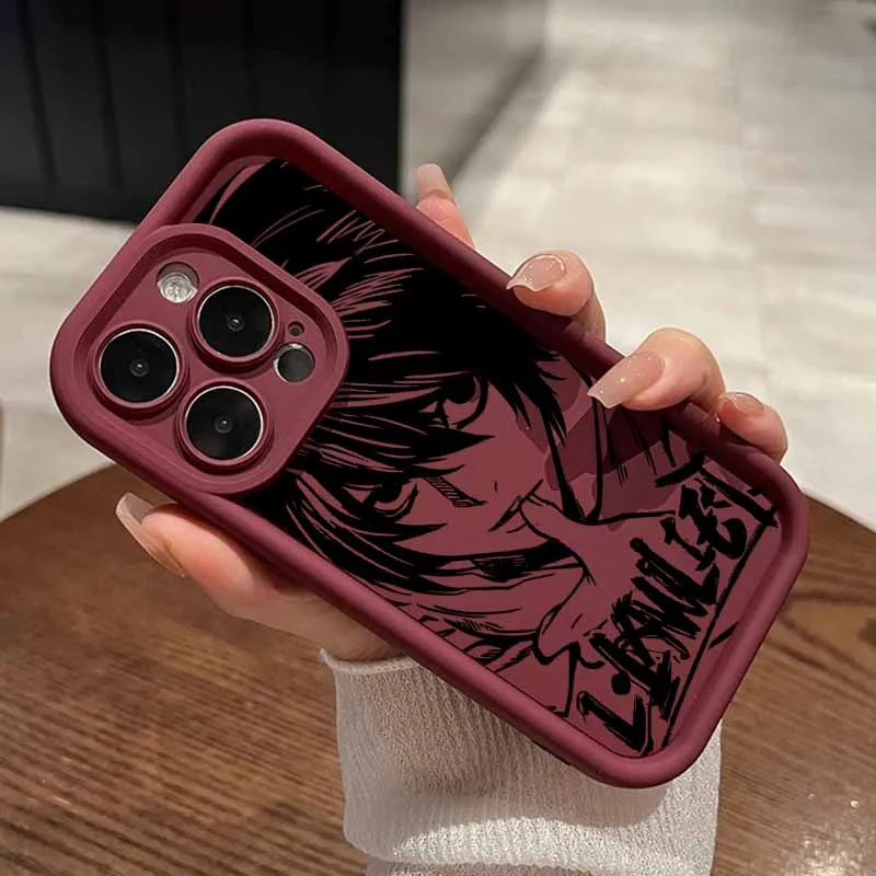 DEATH NOTE L·Lawliet Eyes Ladder Silicone Phone Case Cover