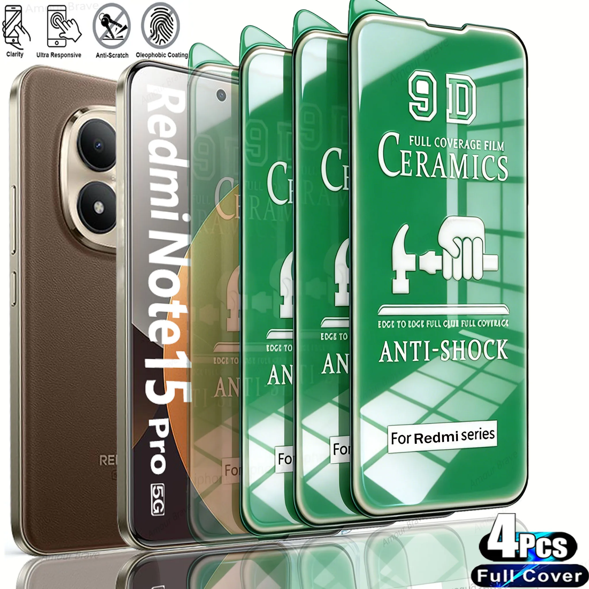4-Pack High-Definition Ceramic Screen Protectors