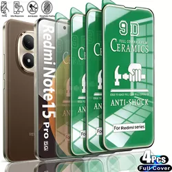 4 - Pack High - Definition Ceramic Screen Protectors for 4pcs HD film (Redmi Note 15 5G)