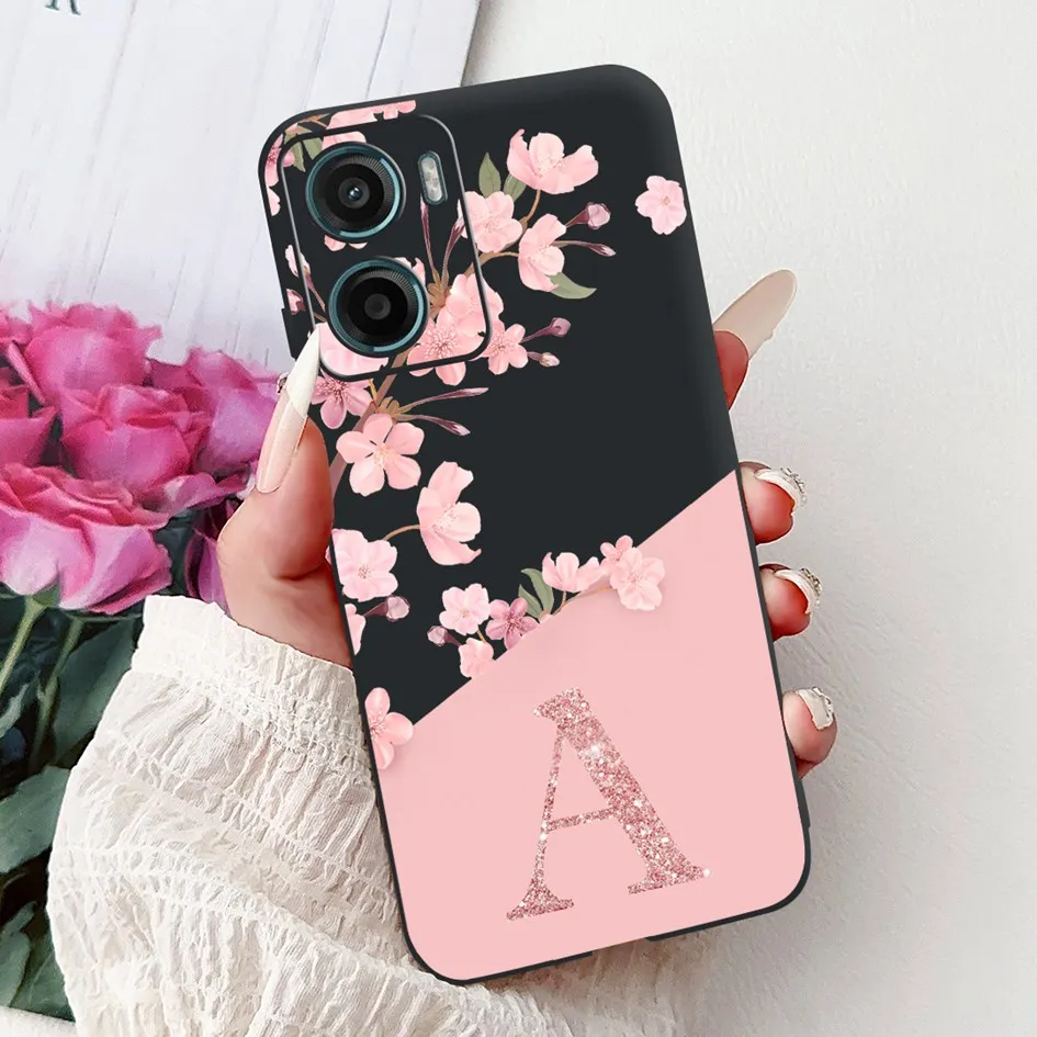 Floral Shockproof Bumper Case with Fashion Lettering
