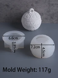 Festive Sphere Candle Jar Silicone Mold Kit (02)