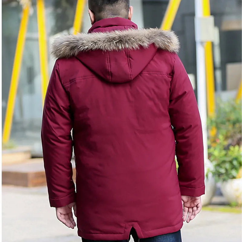 Coldproof Winter Thicken 85% White Duck Down Jacket Men 170KG 10XL 8XL Parkas Hooded Plus Size Warm Snow Outdoor Coats Clothes