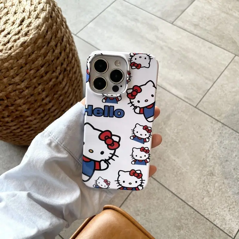 

Kawaii Sanrio Cell Phone Cases Hello Kittys Accessories Cute Anime Apply Iphone14Plus13Promax12 Anti-Fall Toys for Girls Gift