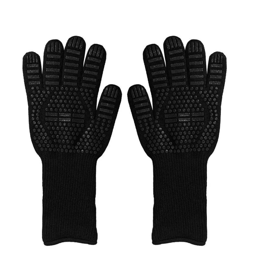 

Огнестойкие силиконовые перчатки из силикагеля, аксессуары для безопасного гриля и готовки, прочные силиконовые перчатки для духовки