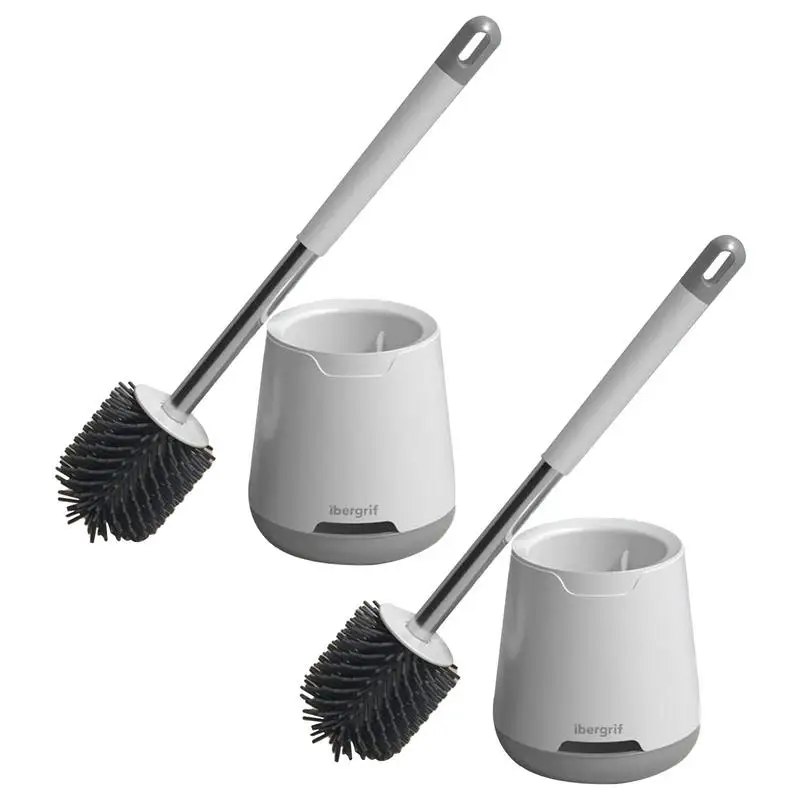 

Toilet Brush With Holder Toilet Cleaner Scrubber For Dead Corner Clean Toilet Cleaning Brush Bathroom Accessories Set Drip-Proof