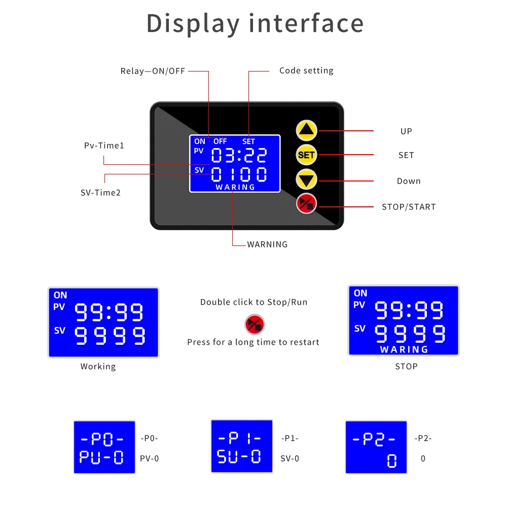 Programmable Digital Timer Switch Relay Control DC 12V 24V AC 110V 220V