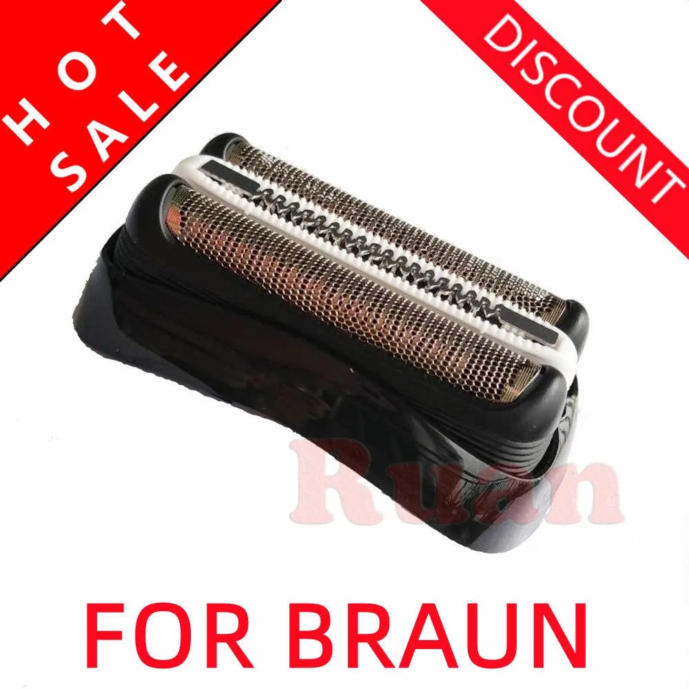 32B Black Shaver Foil & Cutter Shaver Head for Braun Series 3 320 330 340 380 390 3090CC 350CC 320S 330S Cassette Mesh Grid втулка задняя sd ace expert cassette hub sealed bearing 180 clicks black 28h sdchae1528rbk