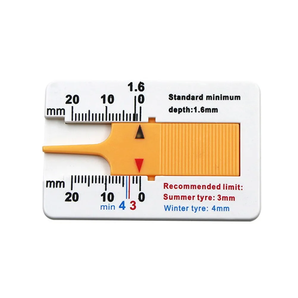 

1pcs Plastic Tire Tread Ruler 0-20MM Vernier Depth Caliper Tire Tread Depth Ruler Parts Accessories Wear Parts