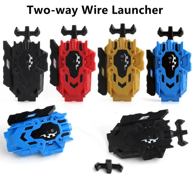 Two-way  Burst Launchers Custom Right And Left Gyro Pull Rod Wire Spinning Top Accessories Toy For Children 3