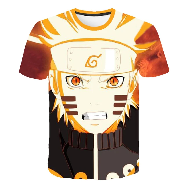 Design camiseta gráfico bonito desenho animado naruto completo