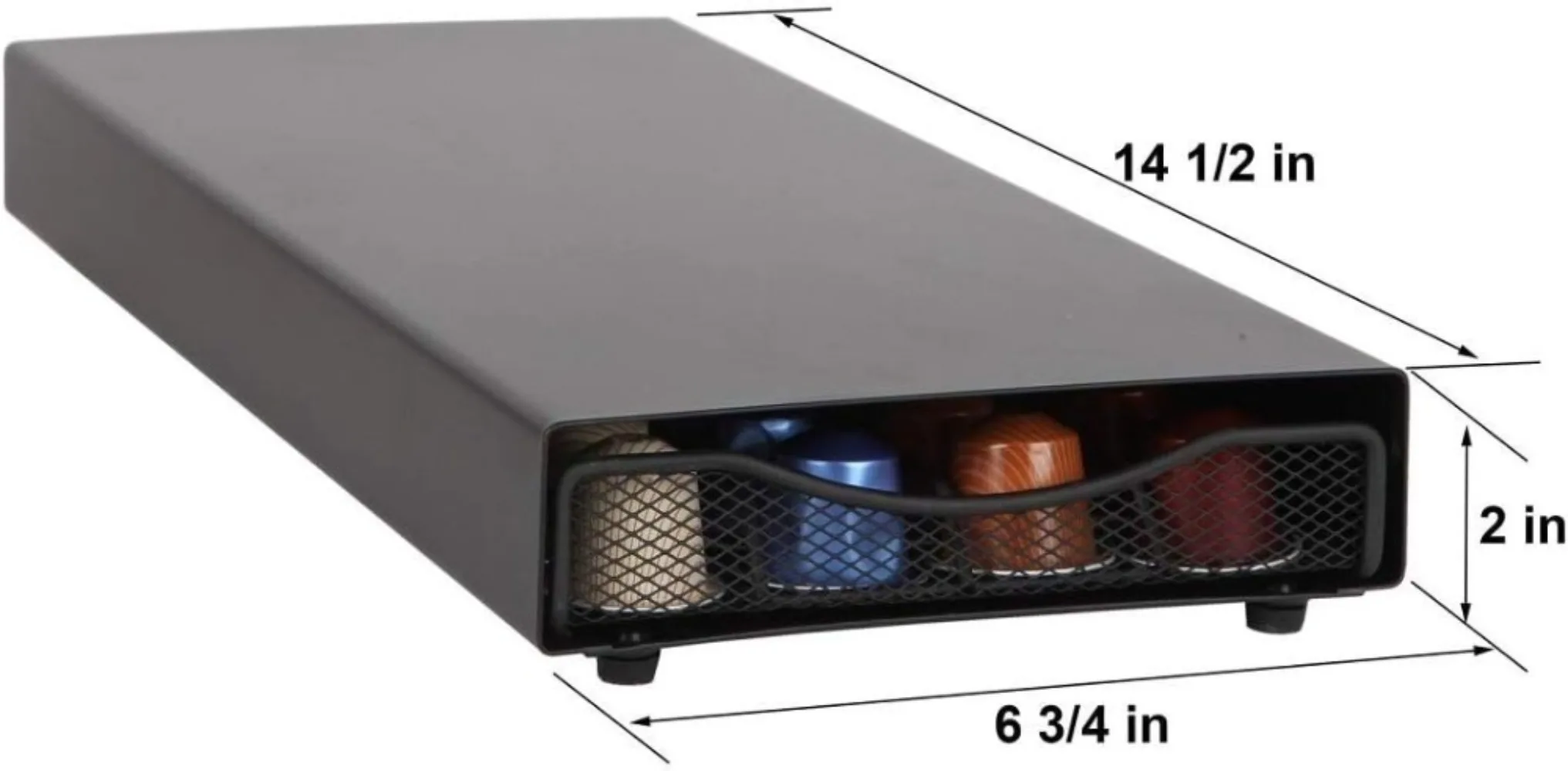  SYSYLY Soporte para cápsulas de café compatible con cápsulas  Nespresso Vertuo, soporte para cápsulas de 40 cápsulas, almacenamiento  compacto debajo de la cafetera, organizador de encimera de cocina de  oficina o