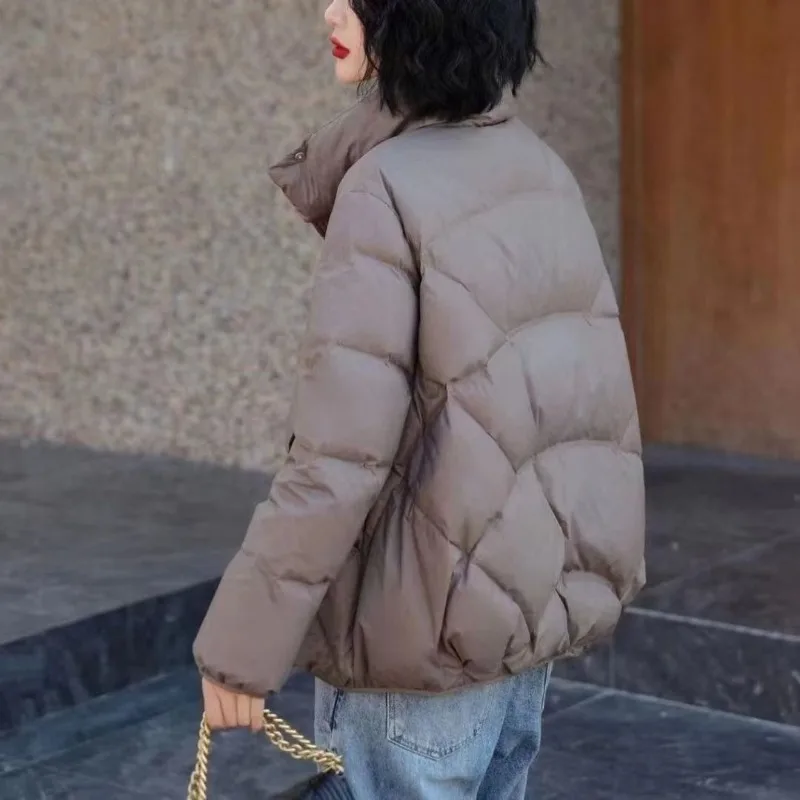 2023 New Women Down Jacket Winter Coat Short Frivolous Parkas Loose Thick Warm Outwear Fashion Leisure Time Simplicity Overcoat