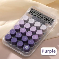 Transparent Gradient Large Screen 10-Digit Calculator (Purple)