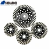 SHDIATOOL 1Pc Turbo Row Grinding Cup Wheel 4-7Inch Marble Diamond Sanding Disc For Concrete Masonry Brick Tile Grinding Wheel