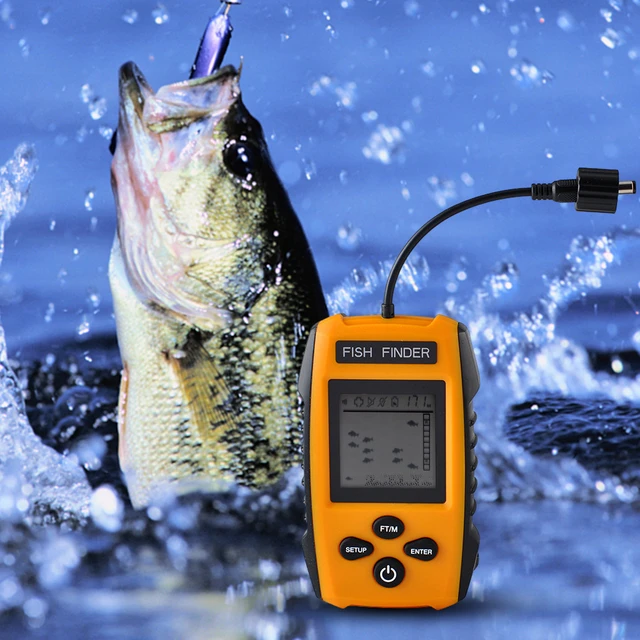 100M Portable Fish Finders 45 Degrees Underwater Echo Sounder IPX4