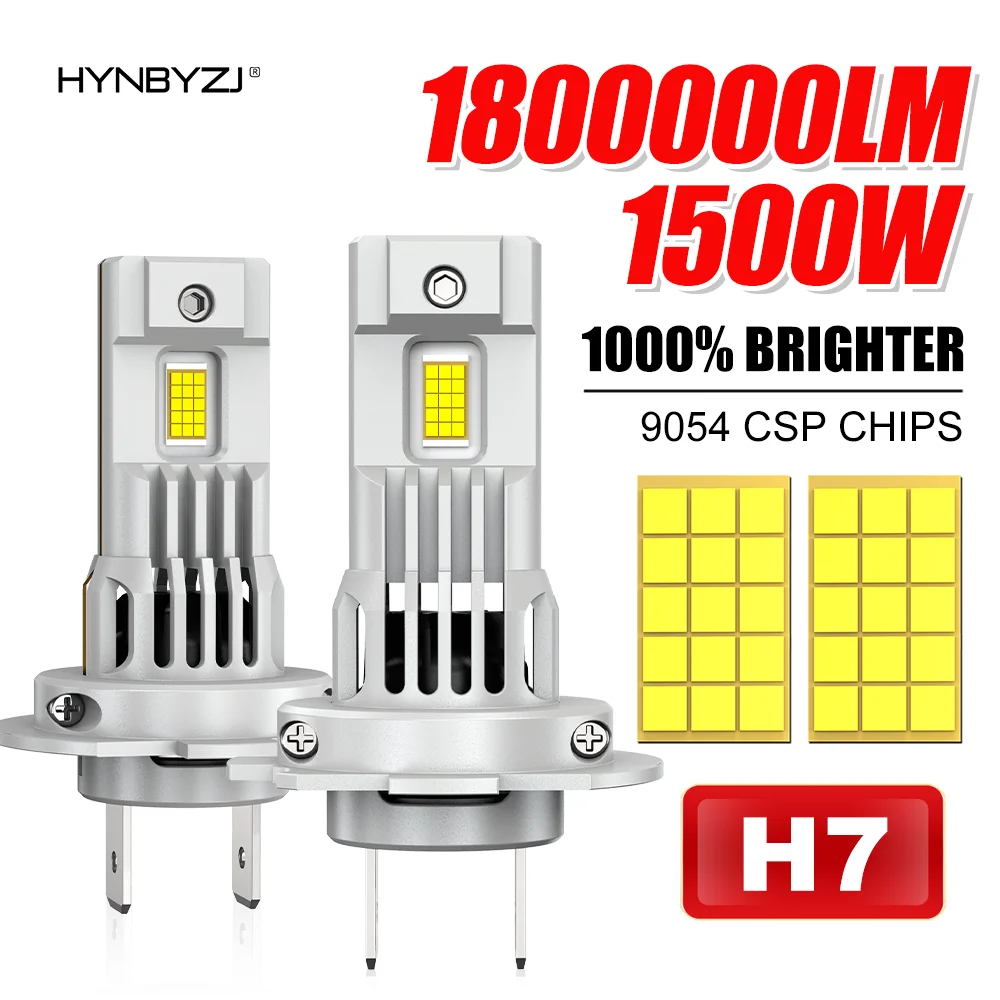 H7 LED 전구 H4 자동차 헤드라이트 CANBUS 1500W 고출력 자동차 조명 6500K 미니 무선 터보 팬 자동차 LED 헤드램프 12V
