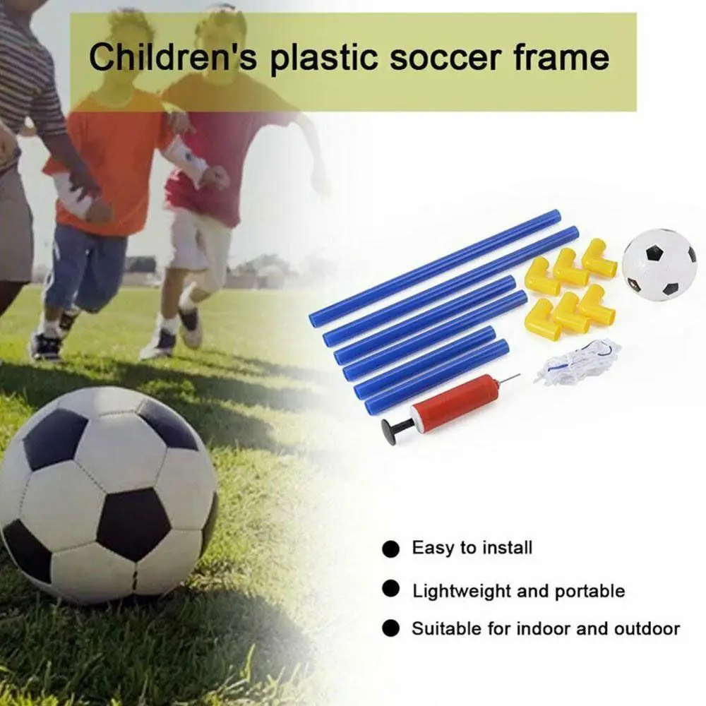 Indoor DIY Detachable Net Set with Pump Soccer Soccer Goal Post Football Outdoor Sport