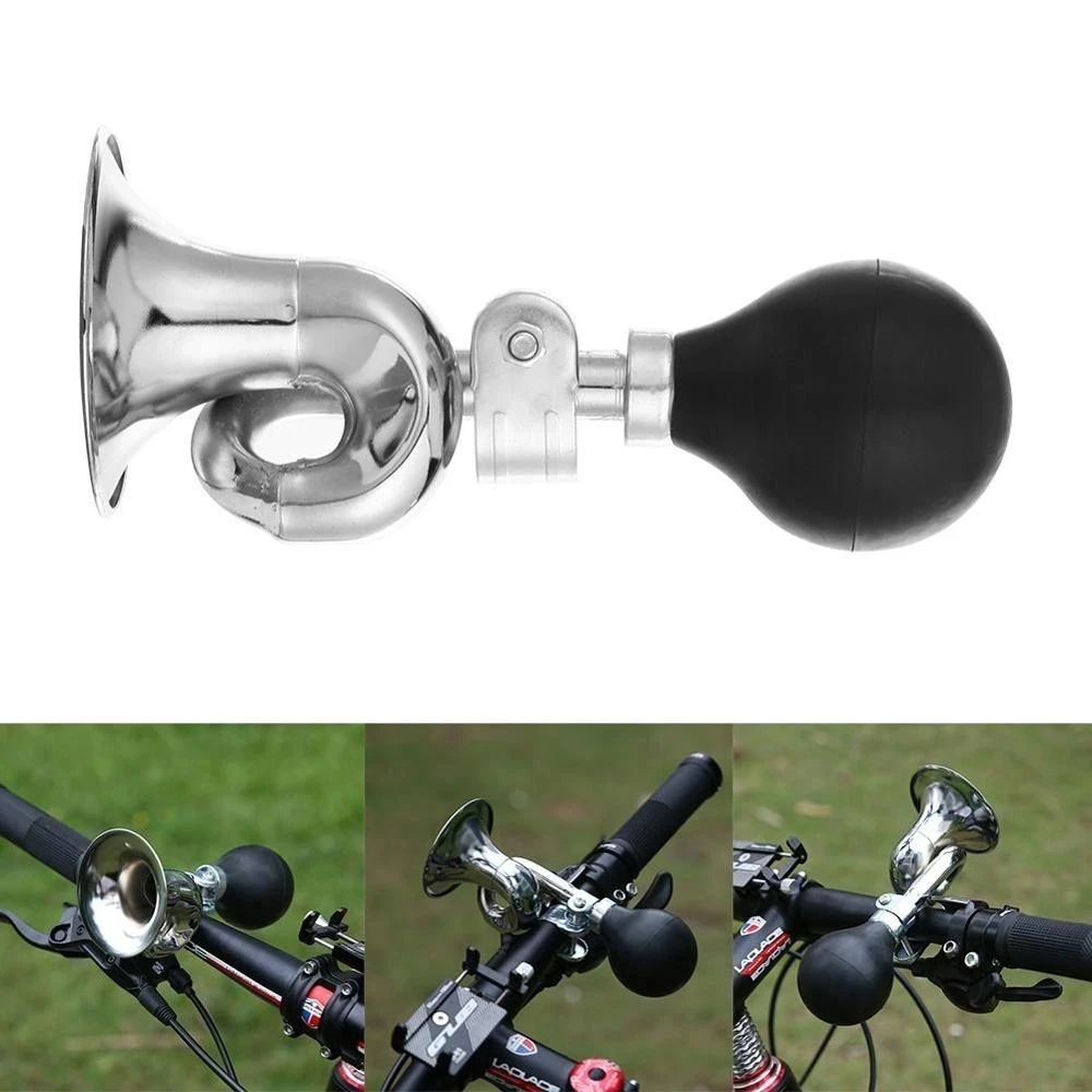 

2023 New Bicycle Air Horn Ring Bike Snail Horn Alarm Cycling Metal Bell Vintage Retro Bugle Hooter Handlebar Bicycle Accessories