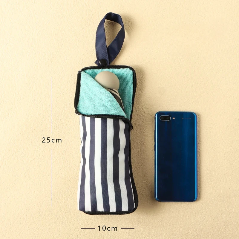 umbrella bag 2pcs Japanese Waterproof Umbrella Stripe Cover Absorbent Towel Cloth Printed Umbrella Bag Portable Folding Storage Cover