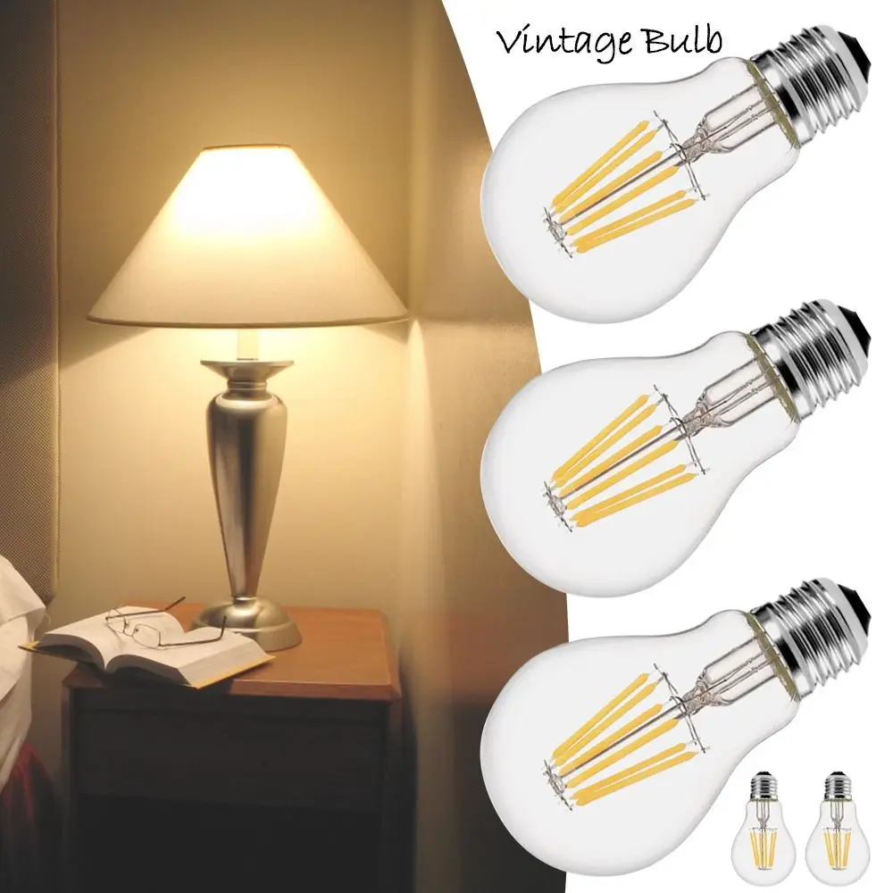 

A60 E27 Incandescent 2W 4W 6W 8W Bulbs light bulb 2700K LED light bulb Vintage Bulb
