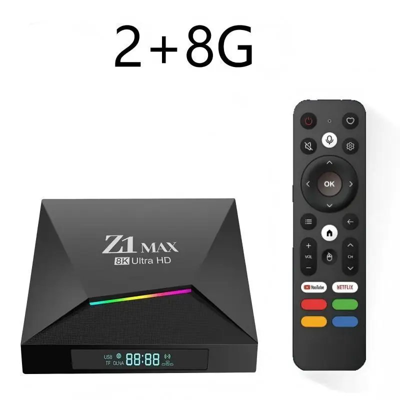 8K TV Box Android 15 Z1 Max 4G 5G Dual WiFi Media Player Support