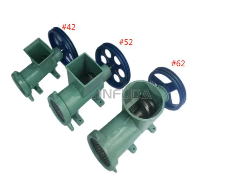32 42 52 62 Cast Iron Electric Meat Grinder Mincer With Pulley Can equipped with Motor For Sale 3