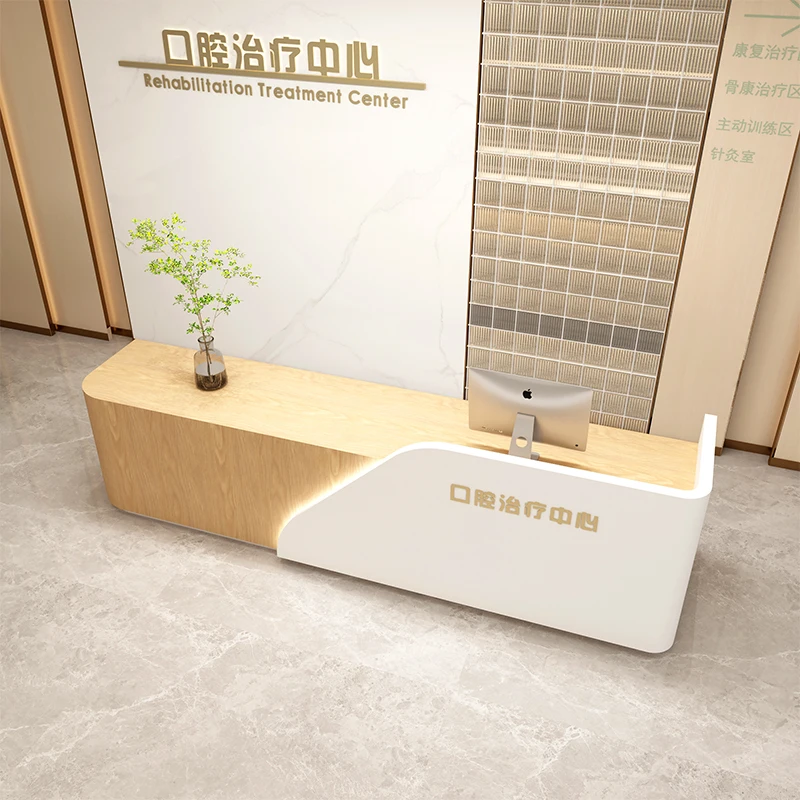 Beauty Salon Bar Counter Reception Desk Hair Salon Storage Podium Church Pulpit Help Center Office Furniture Receptionsdisk FYRD