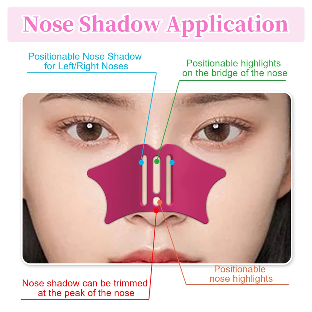 Makeup Tools Eye Makeup Tools Silicone Nose Shadow Tool Nose Contour Stencil Multifunctional Eyeliner Assist Eyelash Extension Pads Makeup Helper Makeup Tools