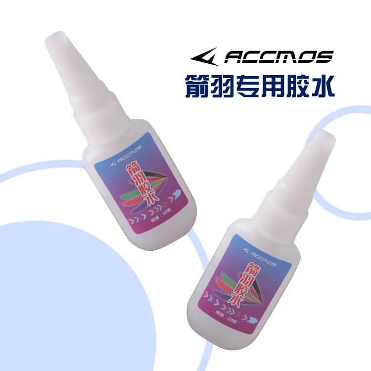 ACCMOS Archery Arrow Fletching Feather Adhesive Glue Sticking Supplies Fletches Paste Tool Real Natural Feather Accessories