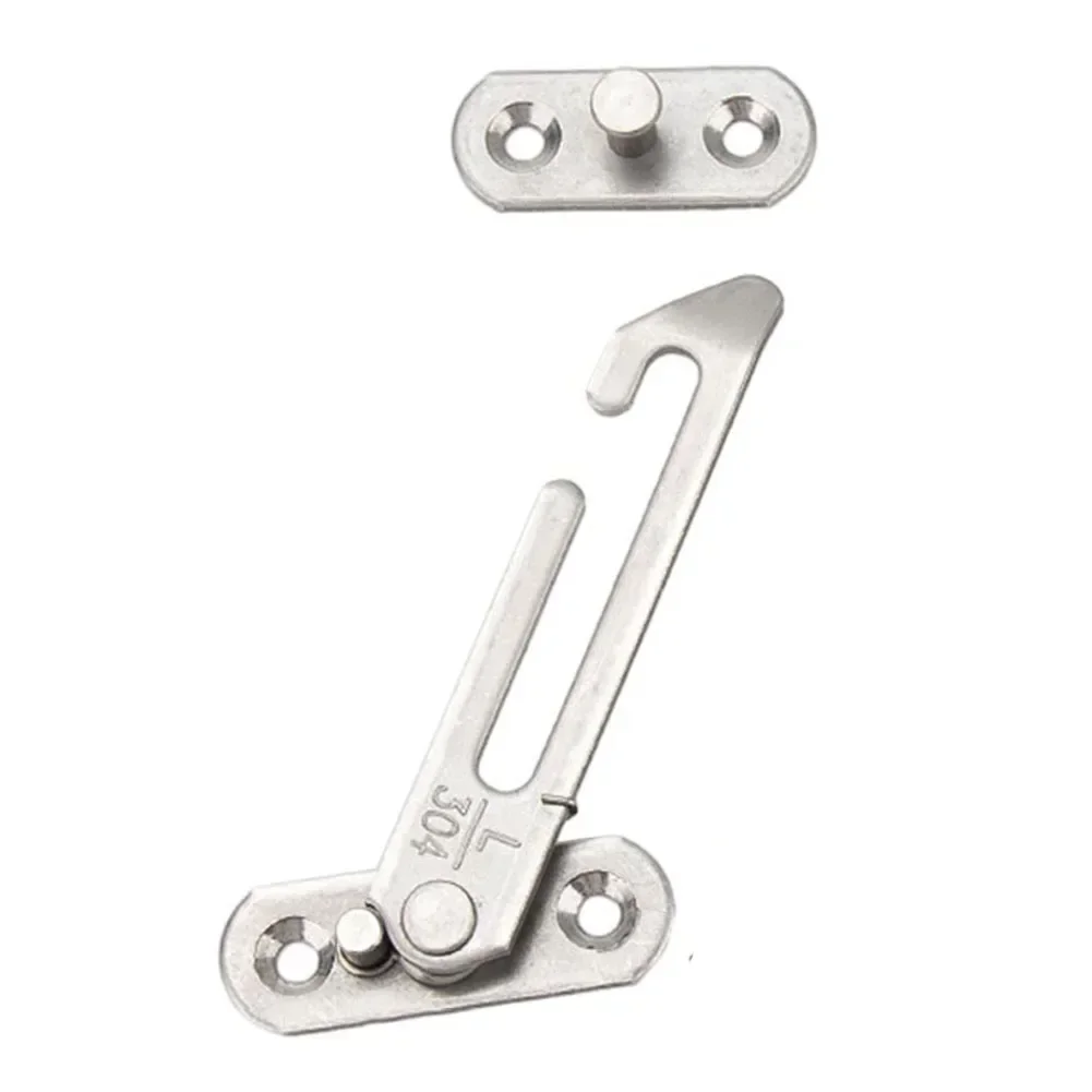 Door Hinges Automatic Limiter With 4pcs Screws 1pc 65-degree Opening Automatic Limiter Casement Stainless Steel