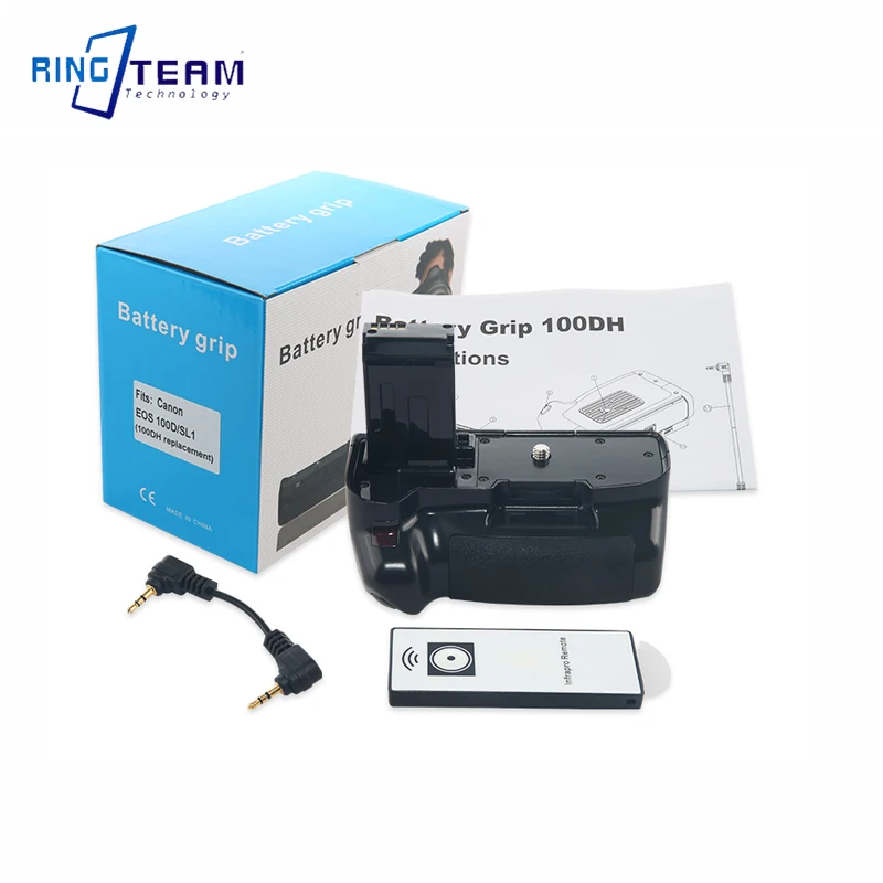 DSTE Battery Grip Für Canon EOS 100D - Mit 2 Akkus & Fernbedienung Für Längere Fotografie-Sessions