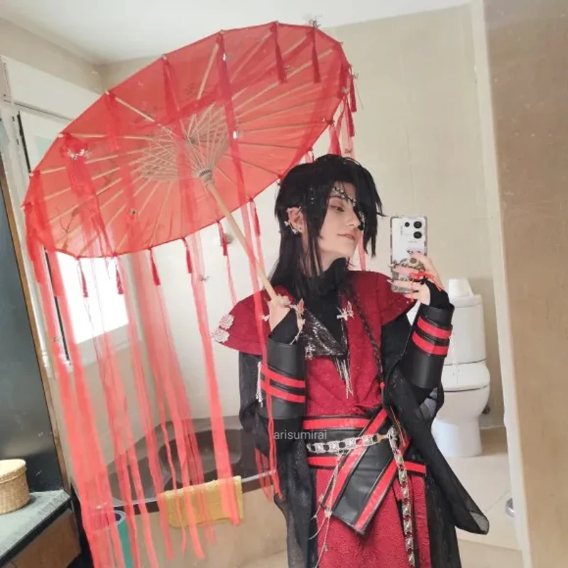 DIOCOS Tian Guan Ci Fu Hua Cheng Umbrella Cosplay Costume Props Red Rainproof Chinese Style Umbrella anime cosplay props anime cosplay accessories