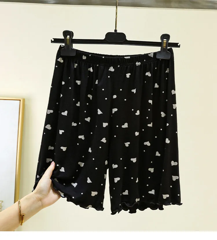 Pantalones cortos de dormir mujer estampado corazón modal lounge_voghion.com