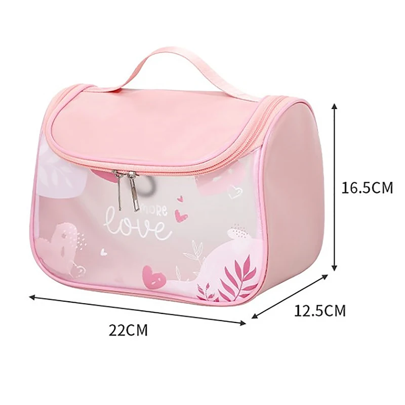 Portable Cosmetic Bag Female Travel Storage Toiletry Organize Women Waterproof PVC Wash Kit Transparent Zipper Make Up Case 6