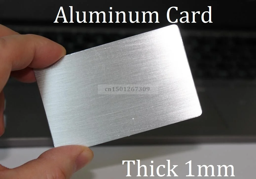 Thick 1mm Silver Metal Matte Finish Aluminum Business Card Blanks DIY