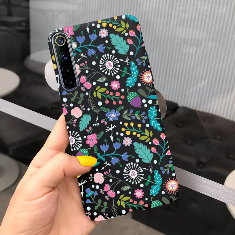 mobile pouch waterproof For Realme 6 6 Pro Case Cute Milk Cow Flower Patterns Soft Back Cover For OPPO Realme 6 6S 6Pro RMX2061 Coque Funda Realme6 Capa iphone waterproof bag Cases & Covers