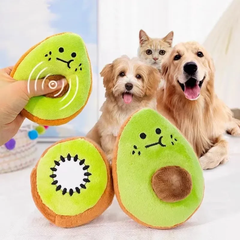 

Soft Plush Kiwi Pet Cat Toys For Cats Chew Toy Cute Puppy Squeaker Sound Toys Funny Puppy Small Medium Cat Interactive Toy