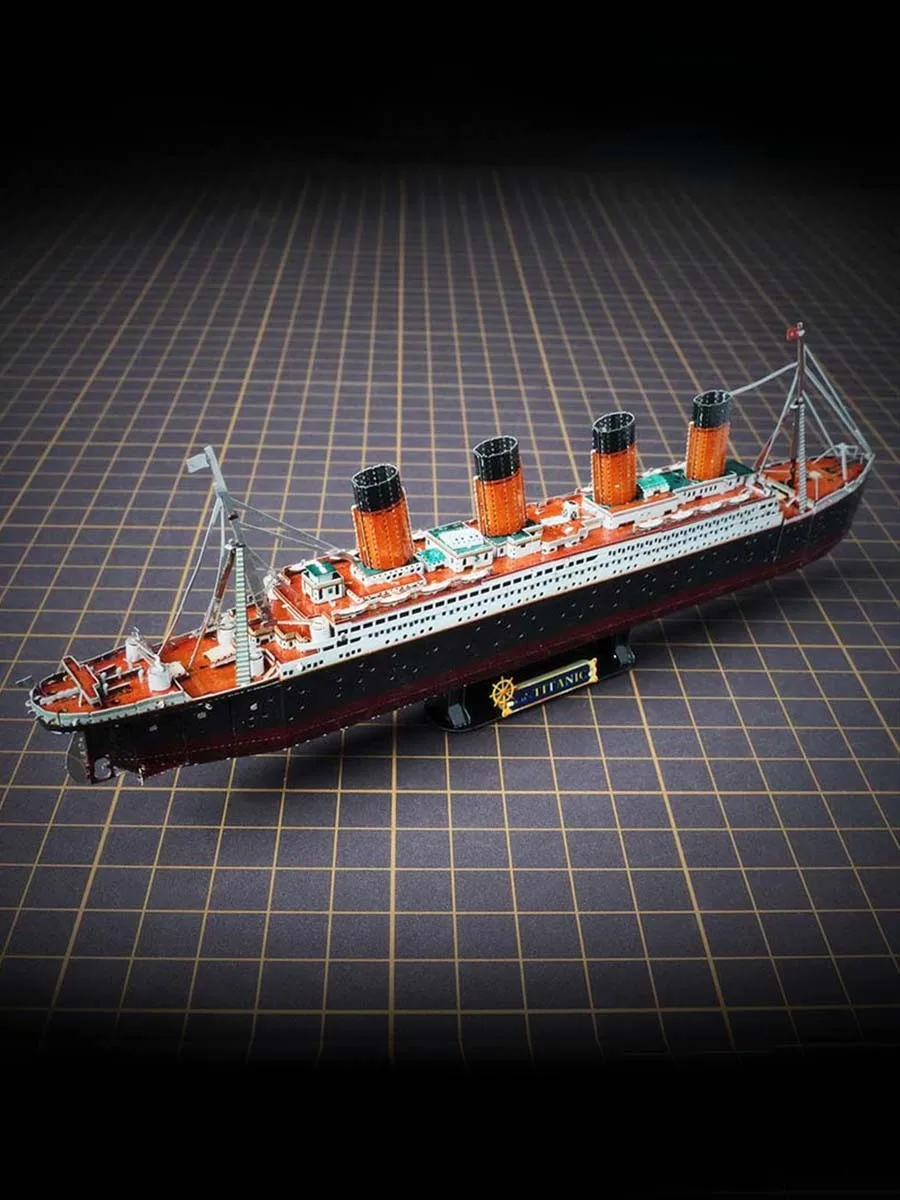 It is a puzzle gift of 3D metal jigsaw Titanic model ship cruise craft 2