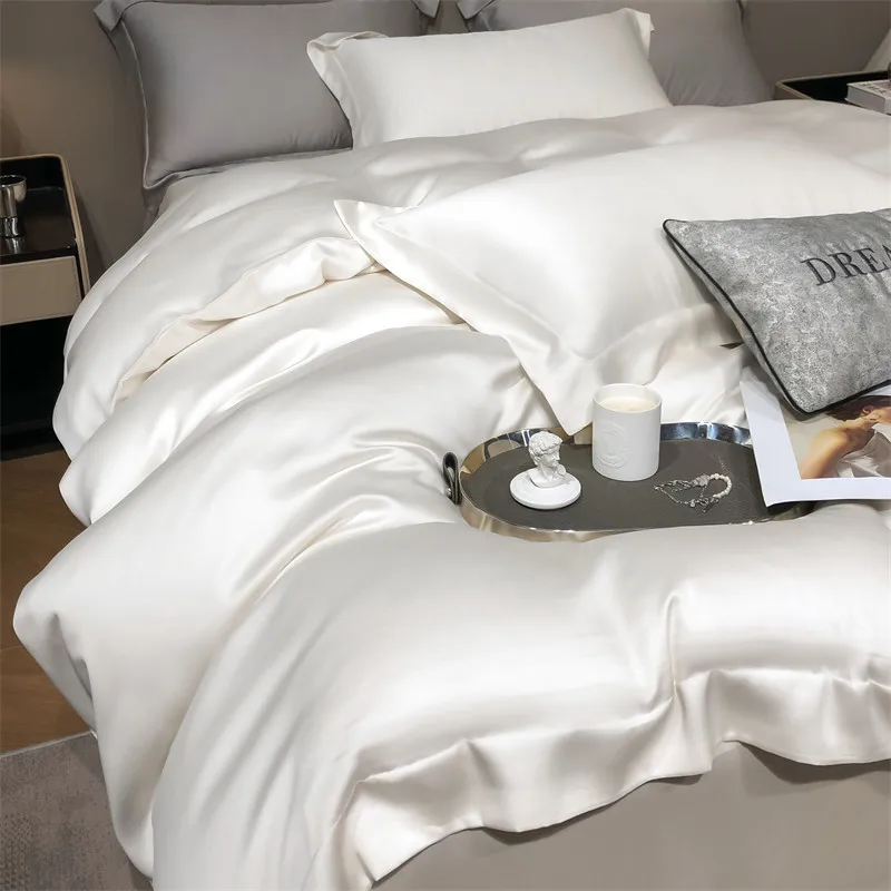 Dreamreal Pure Bamboo Queen King Size Bedding Set Organic Bamboo Luxury Duvet Cover Bed Sheet Pillowcase Soft Cooling Bed Linen 3