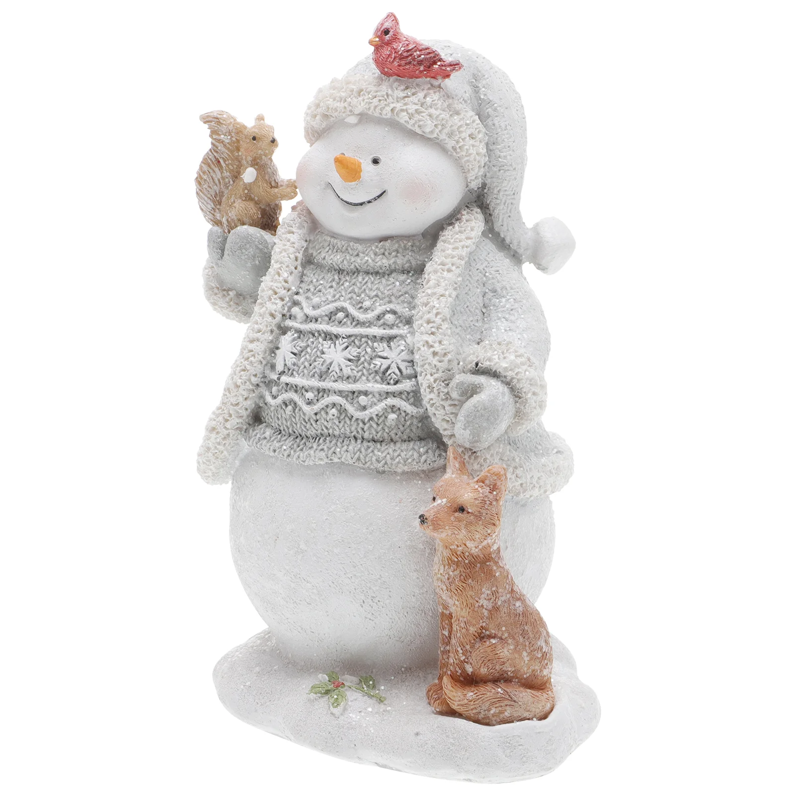 

Christmas Decorations Indoor Xmas Snowman Crafts Puppy Table Resin Figurines Desktop Office Ornaments