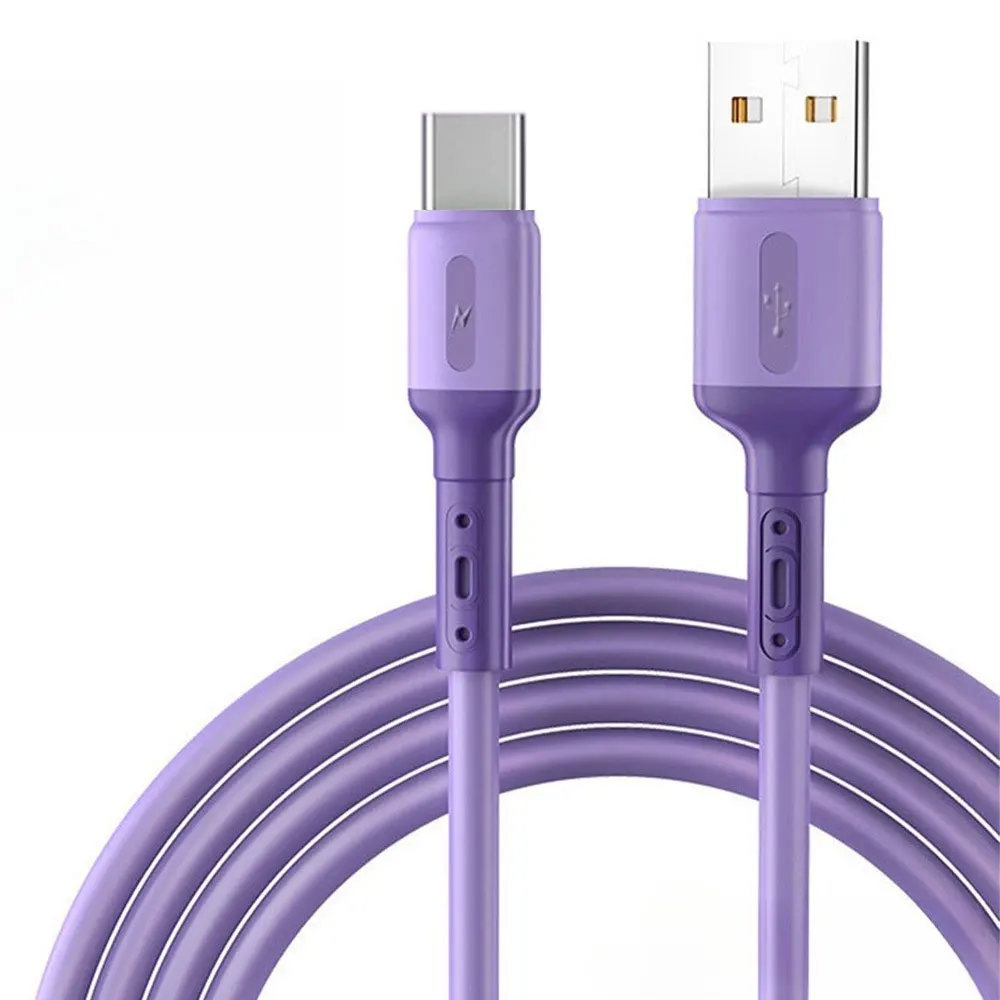 Durable Liquid Silicone Fast Charging USB Cable, Micro USB & Type C, 1m-3m Options
