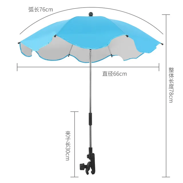Universal Baby Car Pram Umbrella Adjustable Shade Umbrella Uv Sunshade For Stroller Accessories Sun Visor Portable Parasol Items 3