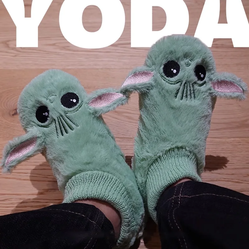 Disney Starwars Action Figure Toys Baby Yoda Coppia Style Pantofole Antiscivolo Invernali Coppia Stile Regali Di Natale Per Partner