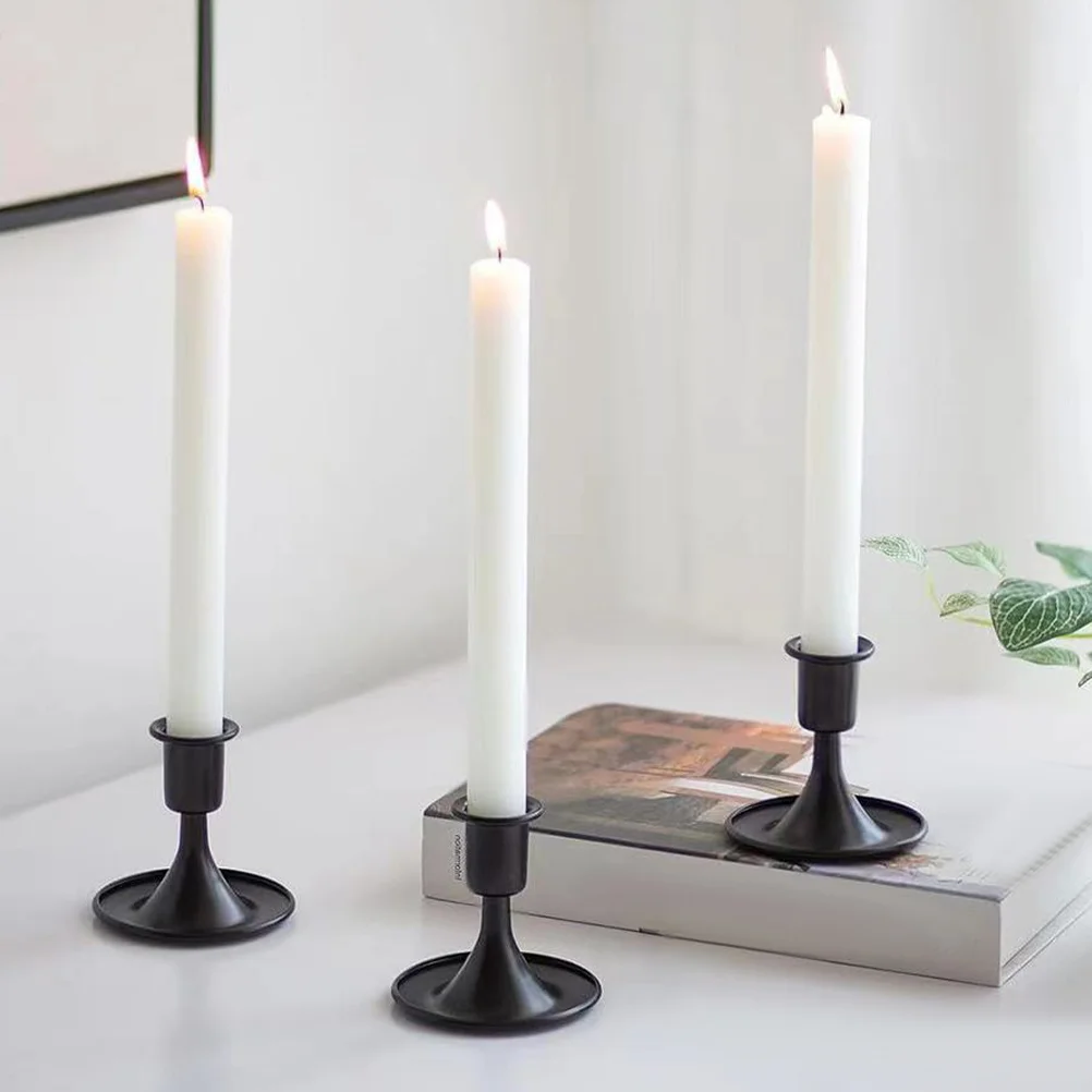 

European Style Metal Candle Holders Vintage Candlestick Taper Wedding Party Table Centerpiece Decoration