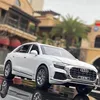 1/24 AUDI Q8 SUV Alloy Car Model Diecasts Metal Simulation Toy Vehicles Car Model Sound and Light Collection Childrens Toy Gift 1
