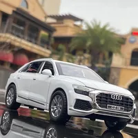 1/24 AUDI Q8 SUV Alloy Car Model Diecasts Metal Simulation Toy Vehicles Car Model Sound and Light Collection Childrens Toy Gift 1