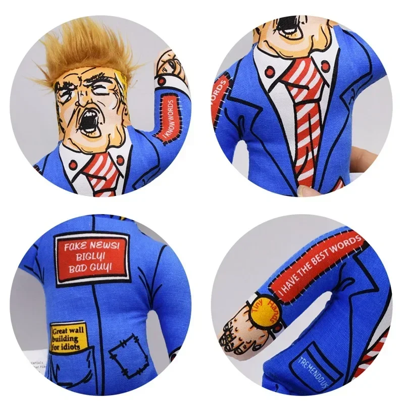 Donald Trump Political Parody Novelty Durable Dog Chew Toy with Squeaker bite resistant pet toys durable plush Squeak Dog Toys 6